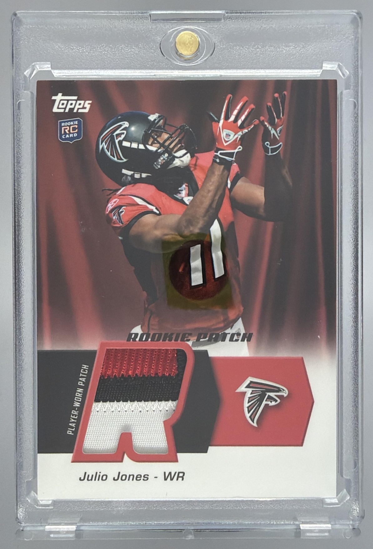 Card image for 2011 Topps Football Julio Jones Rookie Patch #HRP-JJ RC Atlanta Falcons