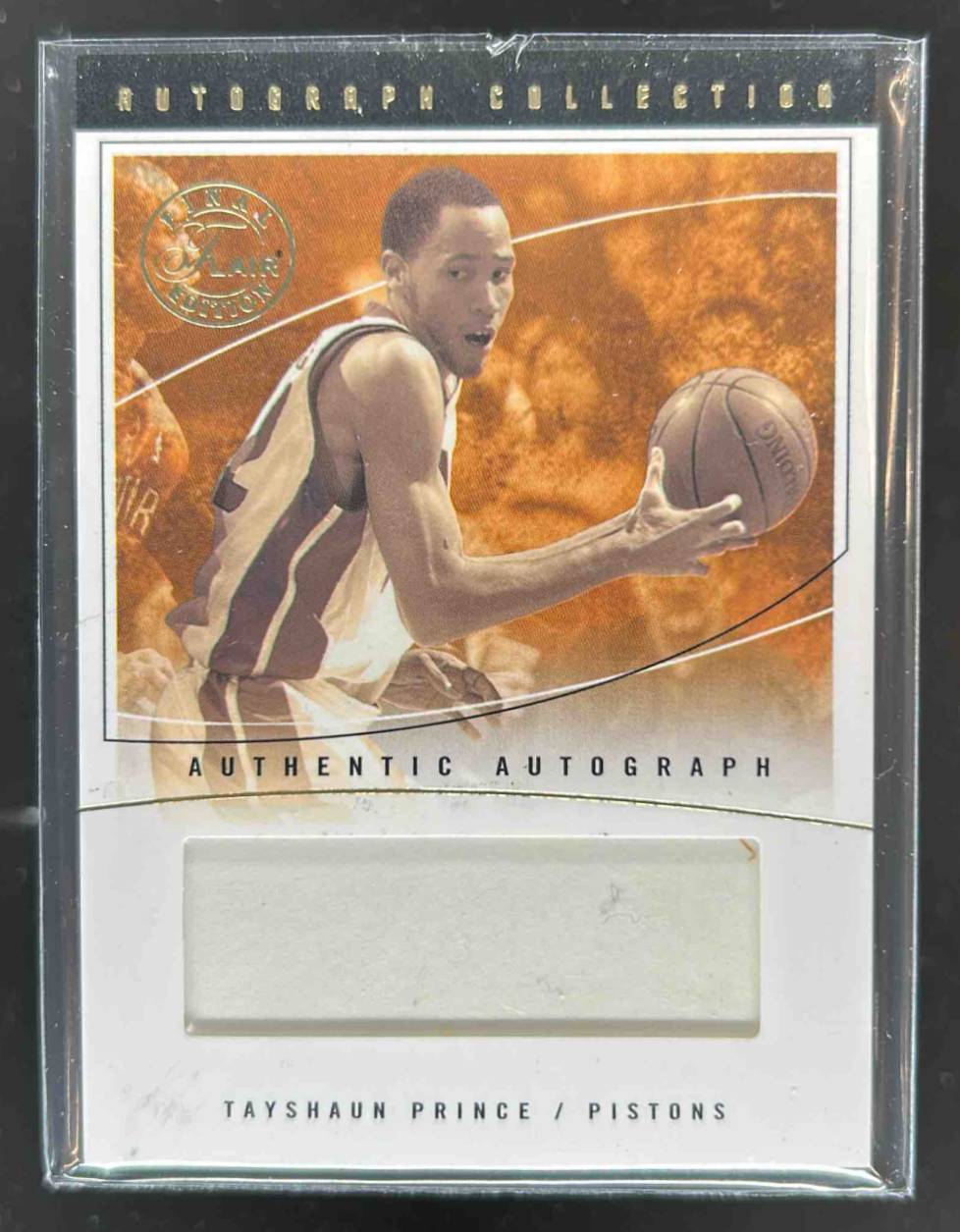 Card image for 2003 FLAIR FINAL EDITION TAYSHAUN PRINCE AUTO /200 #AC-TP FLEER BANKRUPTCY PROOF