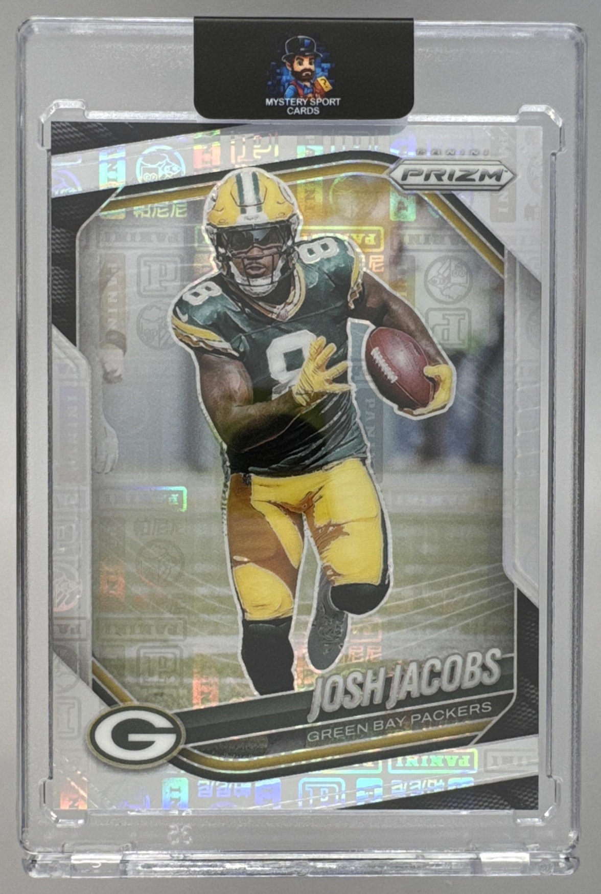 Card image for 2025 Panini Football Prizm Josh Jacobs Super Bowl LX /60 #188 Green Bay Packers