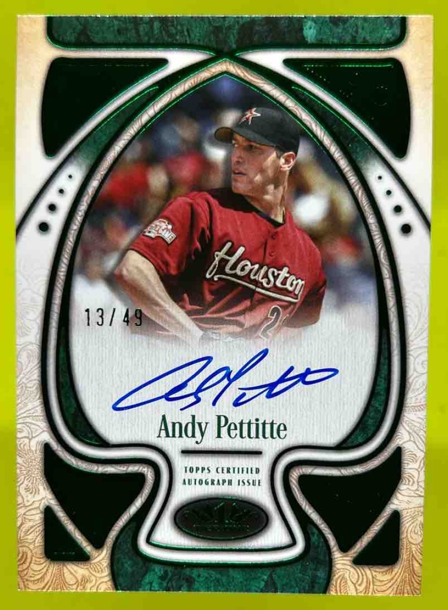 Card image for Andy Pettitte 2026 Topps Tier One Operators Auto Green Foil /49