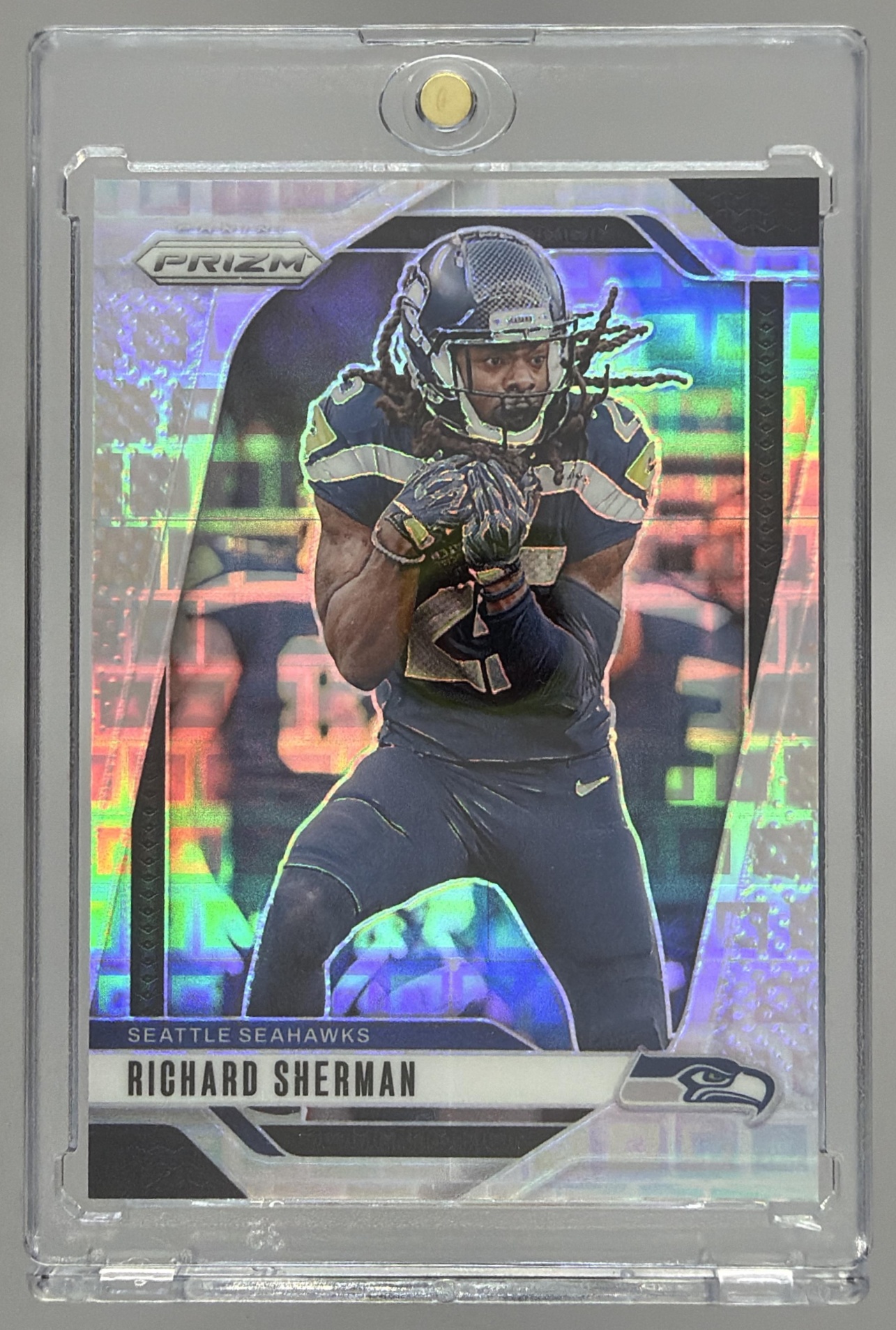 Card image for 2024 Panini Football Prizm Richard Sherman Pandora /400 #265 Seattle Seahawks