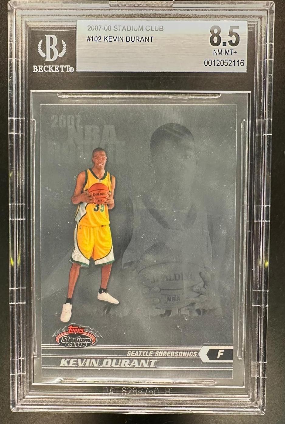 2007 Topps Stadium Club Kevin Durant /1999 #102 RC Supersonics BGS 8.5