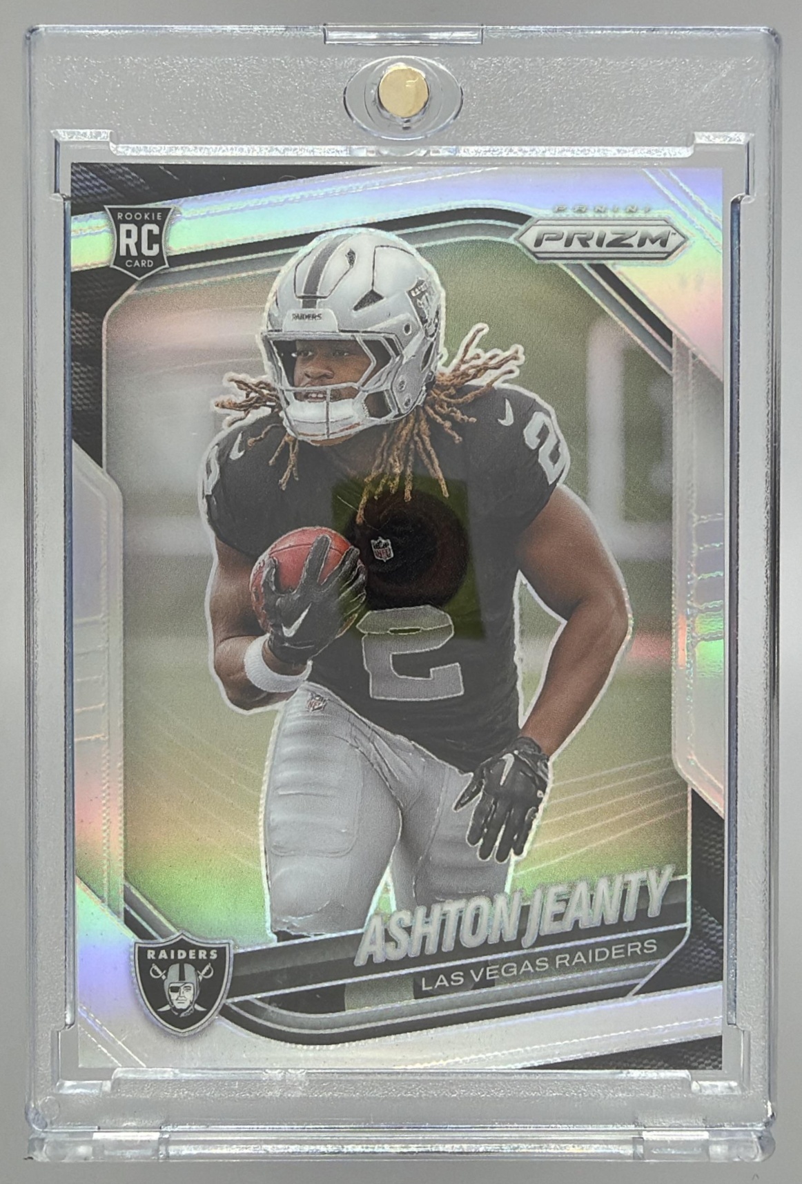 Card image for 2025 Panini Football Prizm Ashton Jeanty #315 RC Las Vegas Raiders