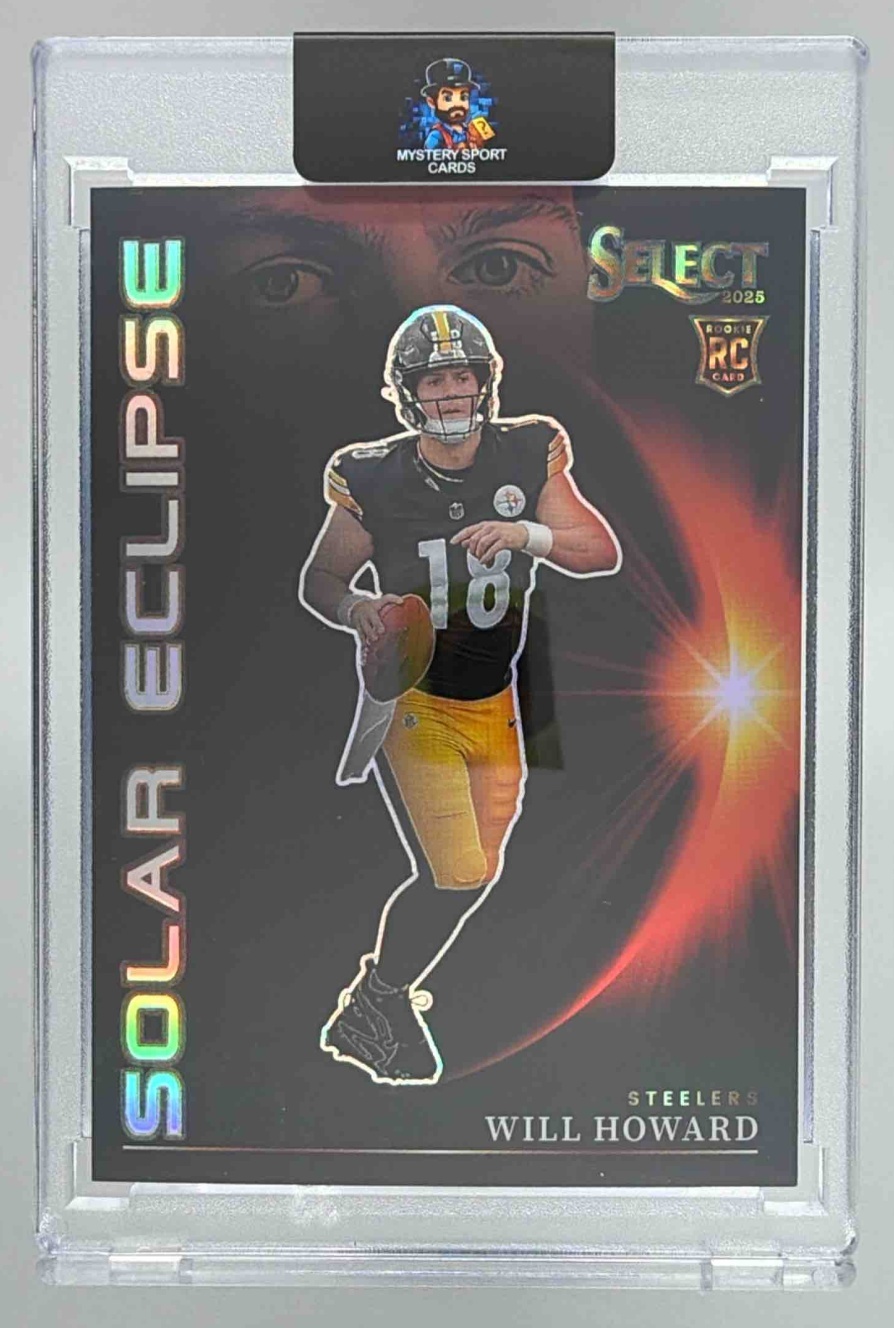Card image for 2025 Panini Football Select Will Howard Solar Eclipse #6 Pittsburgh Steelers