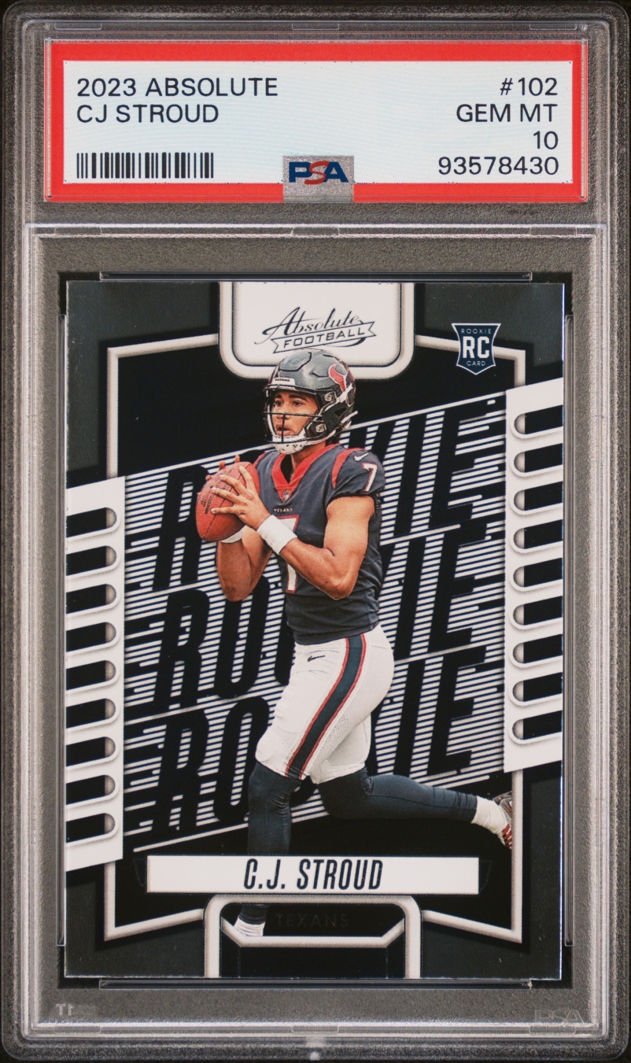 Card image for 2023 Panini Football Absolute C.J. Stroud Retail #102 RC Houston Texans