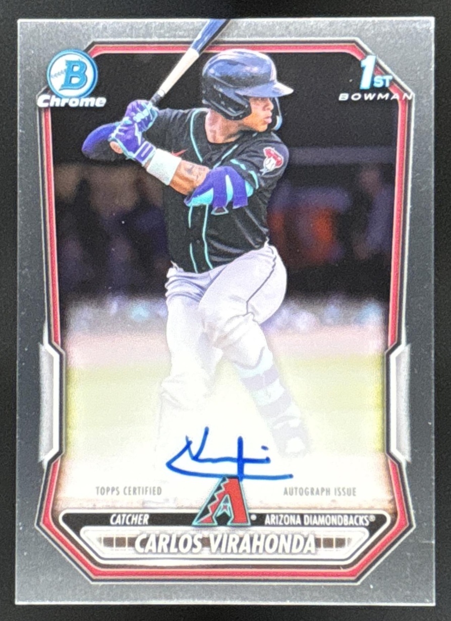 Card image for Carlos Virahonda 2026 Bowman Chrome Prospect Auto Arizona Diamondbacks