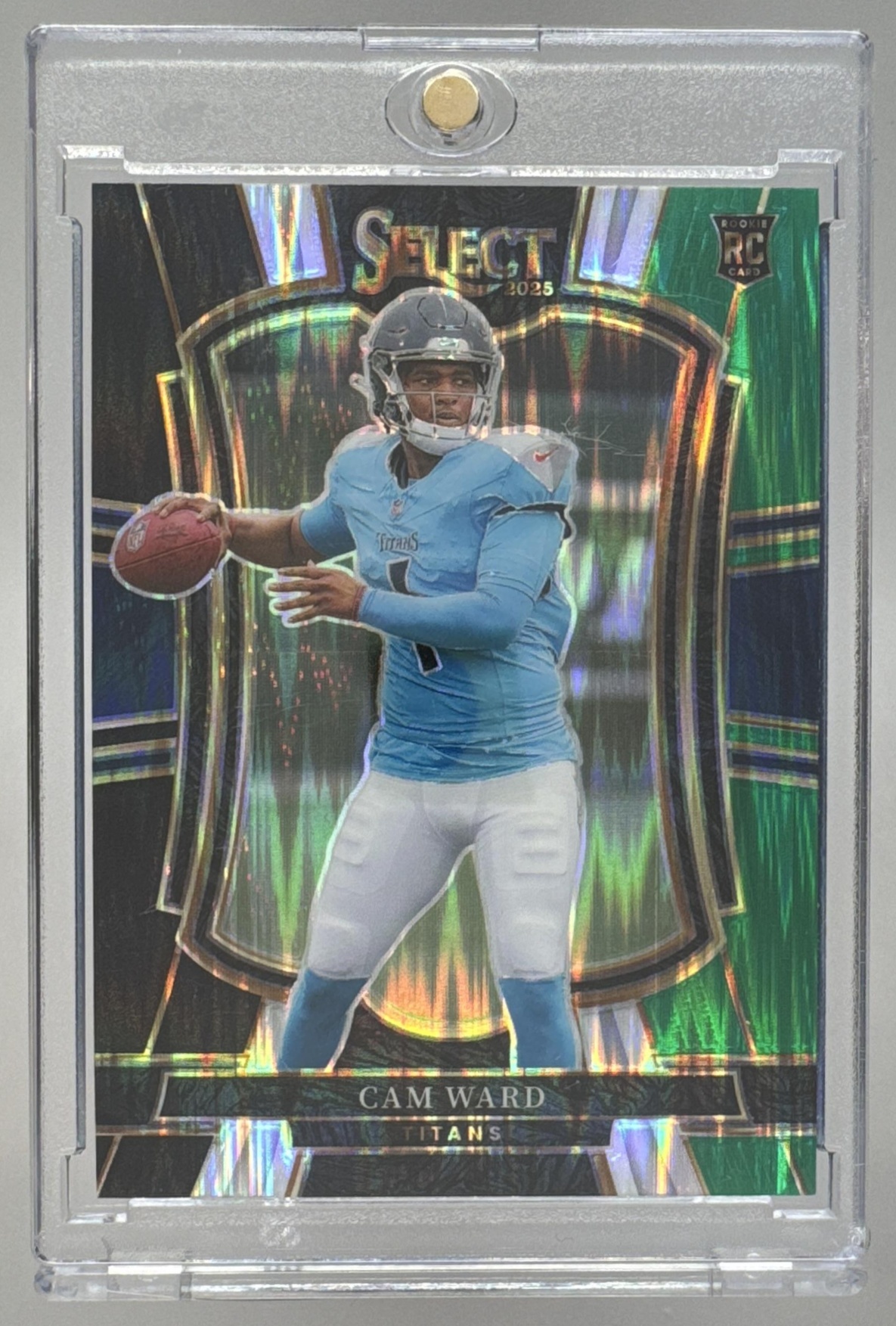 Card image for 2025 Panini Football Select Cam Ward Premier Level #126 RC Tennessee Titans