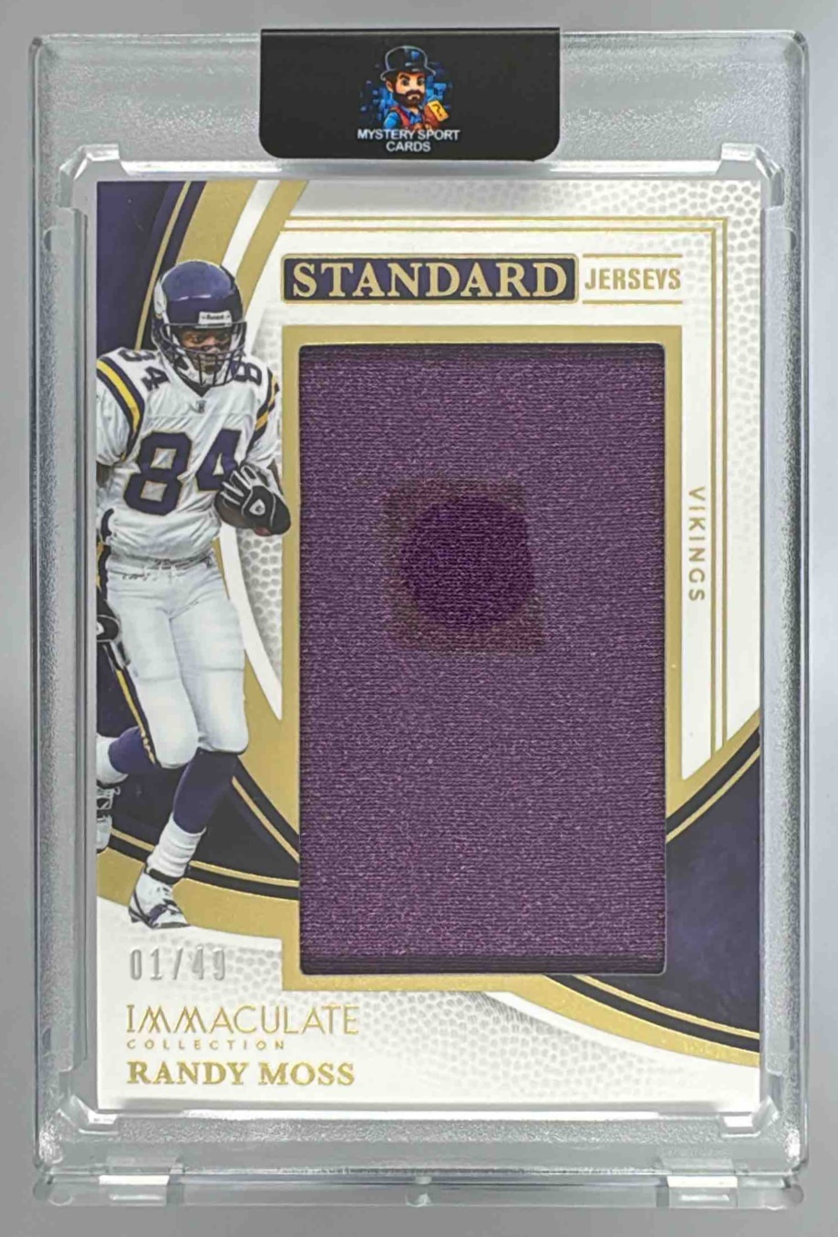 Card image for 2025 Panini Immaculate Collection Larry Fitzgerald Calvin Johnson Michael Irvin Randy Moss Monuments /49 #IM-FJMI MEM