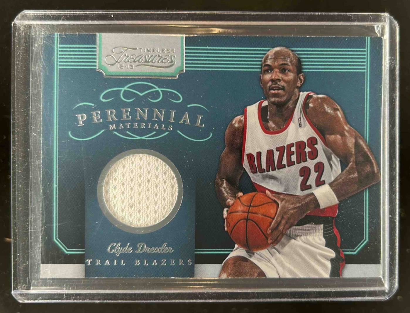 Card image for 2012-13 Panini Timeless Treasures Clyde Drexler Perennial Materials /149 #8