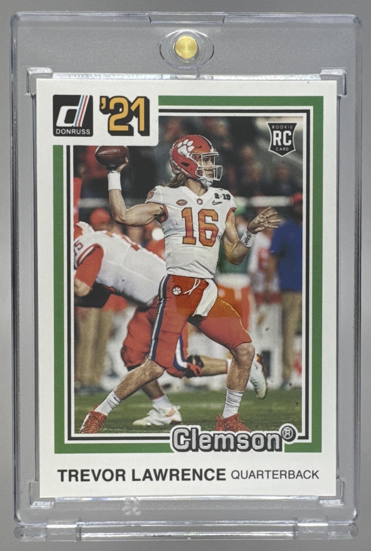 Card image for 2021 Panini Chronicles Draft Picks Trevor Lawrence #32 RC Tigers