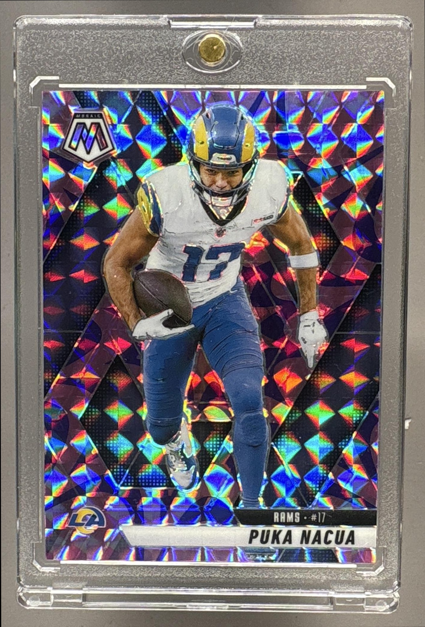 2025 PANINI MOSAIC PUKA NACUA #102 CHOICE PEACOCK PRIZM RAMS