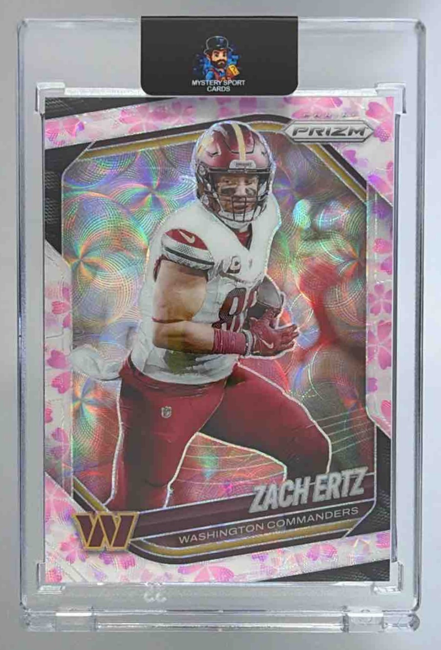 Card image for 2025 Panini Prizm Zach Ertz Choice Cherry Blossom /15 #64 Commanders