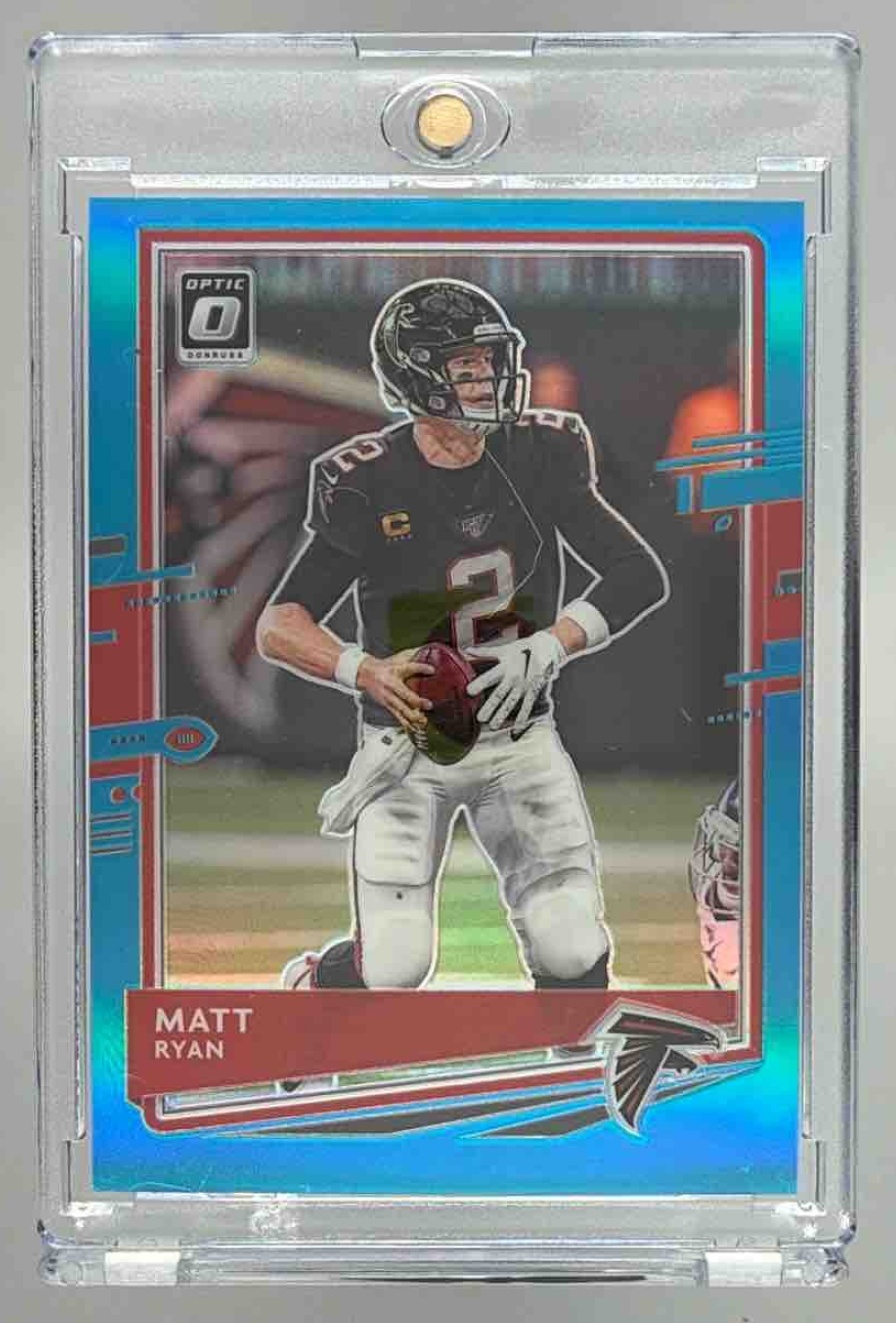 Card image for 2020 Panini Football Donruss Optic Matt Ryan Aqua Prizm /299 #8 Atlanta Falcons