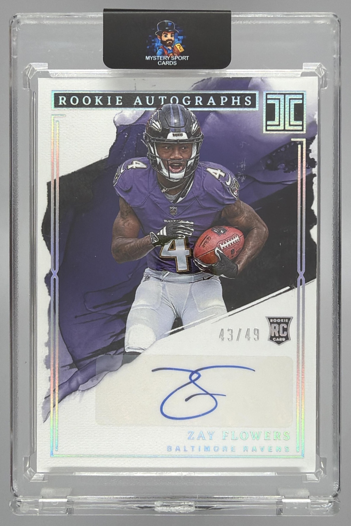 Card image for 2024 Panini Impeccable Zay Flowers Stars Signatures /75 #ISS-ZFS Auto Ravens