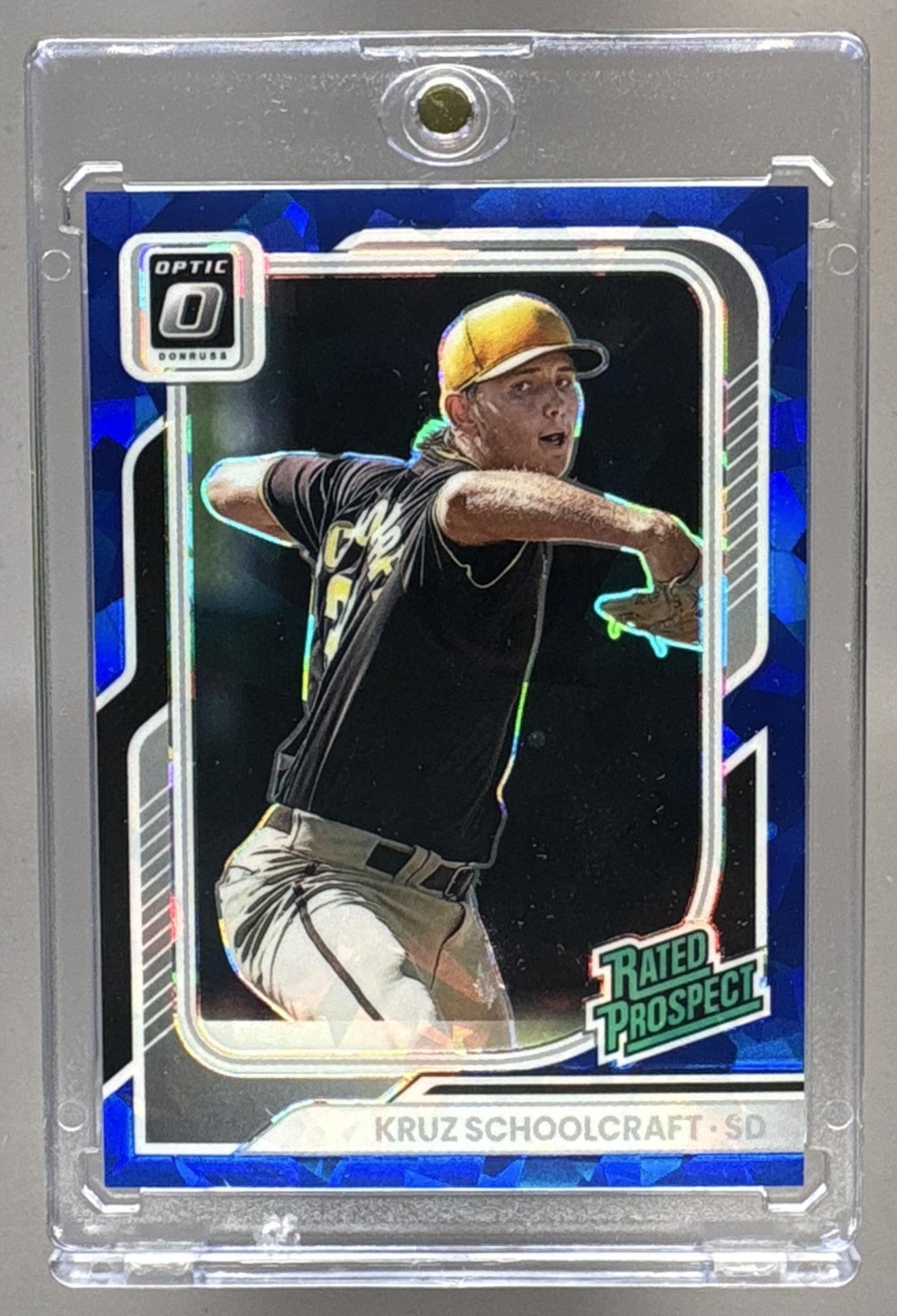 2026 PANINI KRUZ SCHOOLCRAFT #179 RATED PROSPECTS BLUE CRACKED ICE /15 PROSPECT