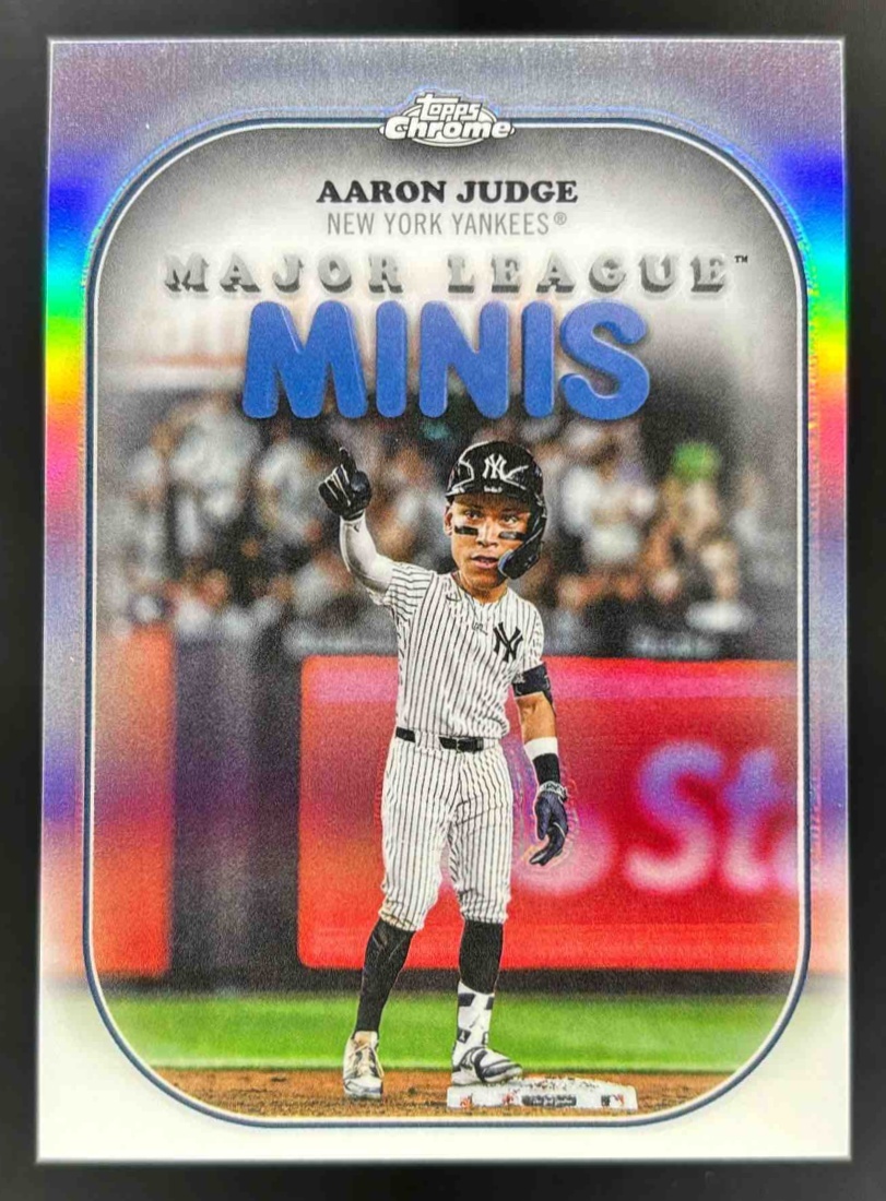 Card image for 2025 Topps Chrome Update Aaron Judge Major League Minis #MM-2 Yankees