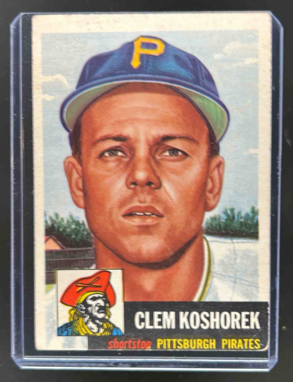 Card image for 1953 TOPPS BASEBALL CLEM KOSHOREK #8 PITTSBURGH PIRATES