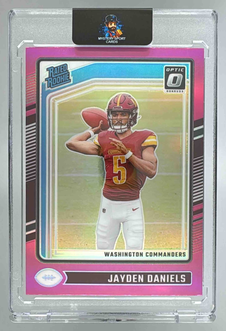 Card image for 2024 Panini Donruss Optic Jayden Daniels Holo #248 Rated Rookie Commanders