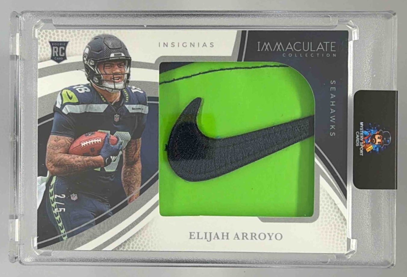 Card image for 2025 Panini Immaculate Collection Elijah Arroyo Rookie /5 #8 MEM RC Seahawks