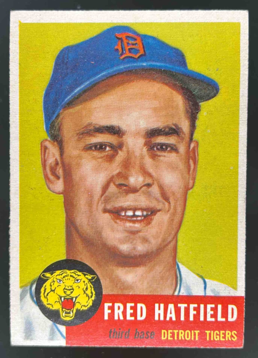 Card image for 1953 TOPPSFRED HATFIELD #163 DETROIT TIGERS