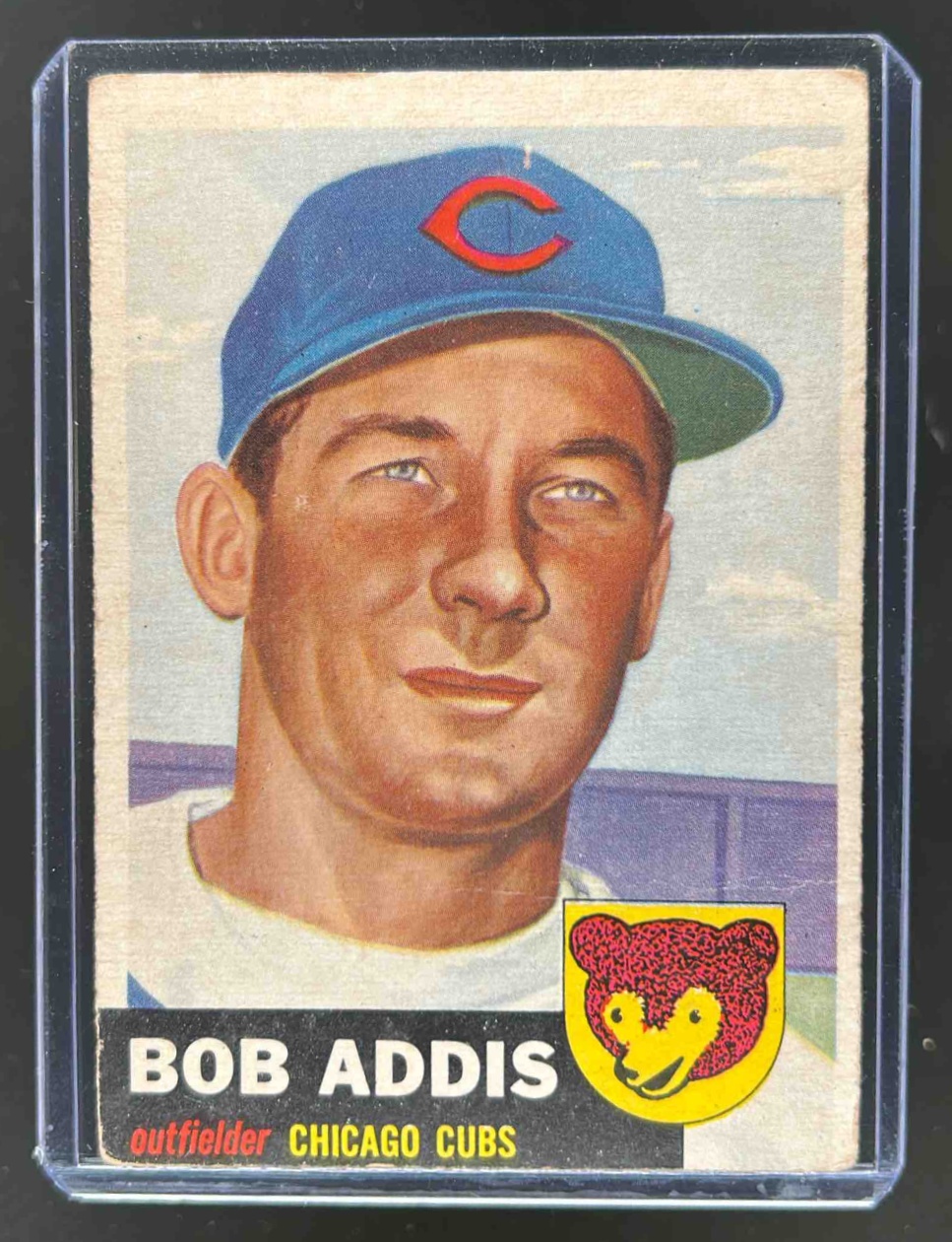 Card image for 1953 TOPPS BASEBALL BOB ADDIS #157A CHICAGO CUBS