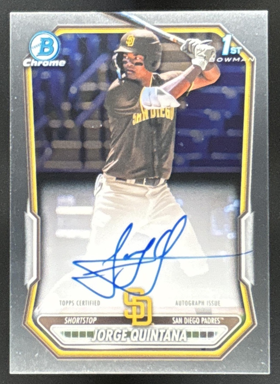 Card image for Jorge Quintana 2026 Bowman Chrome Prospect Auto San Diego Padres