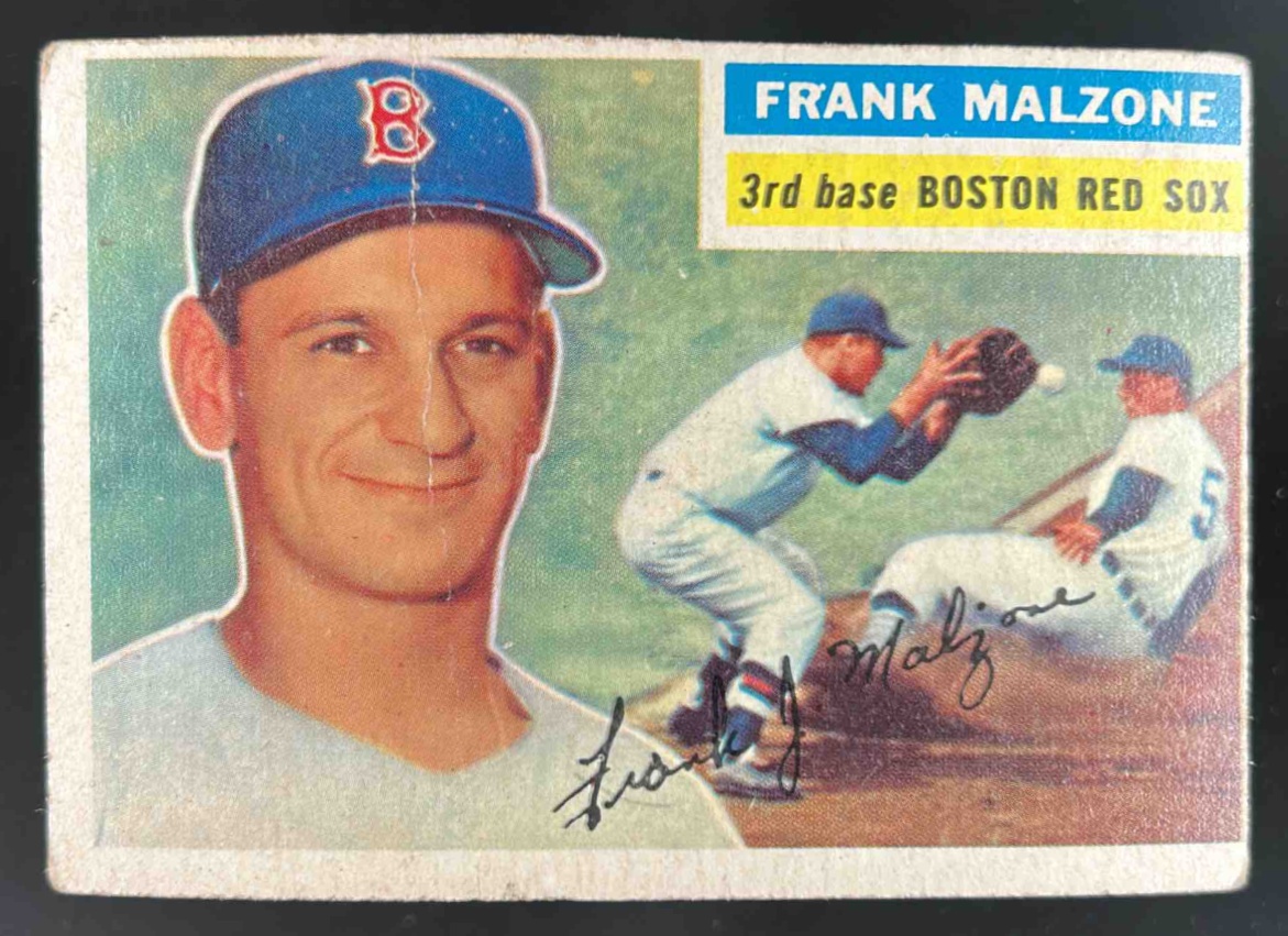 Card image for 1956 TOPPS BASEBALL FRANK MALZONE #304 BOSTON RED SOX