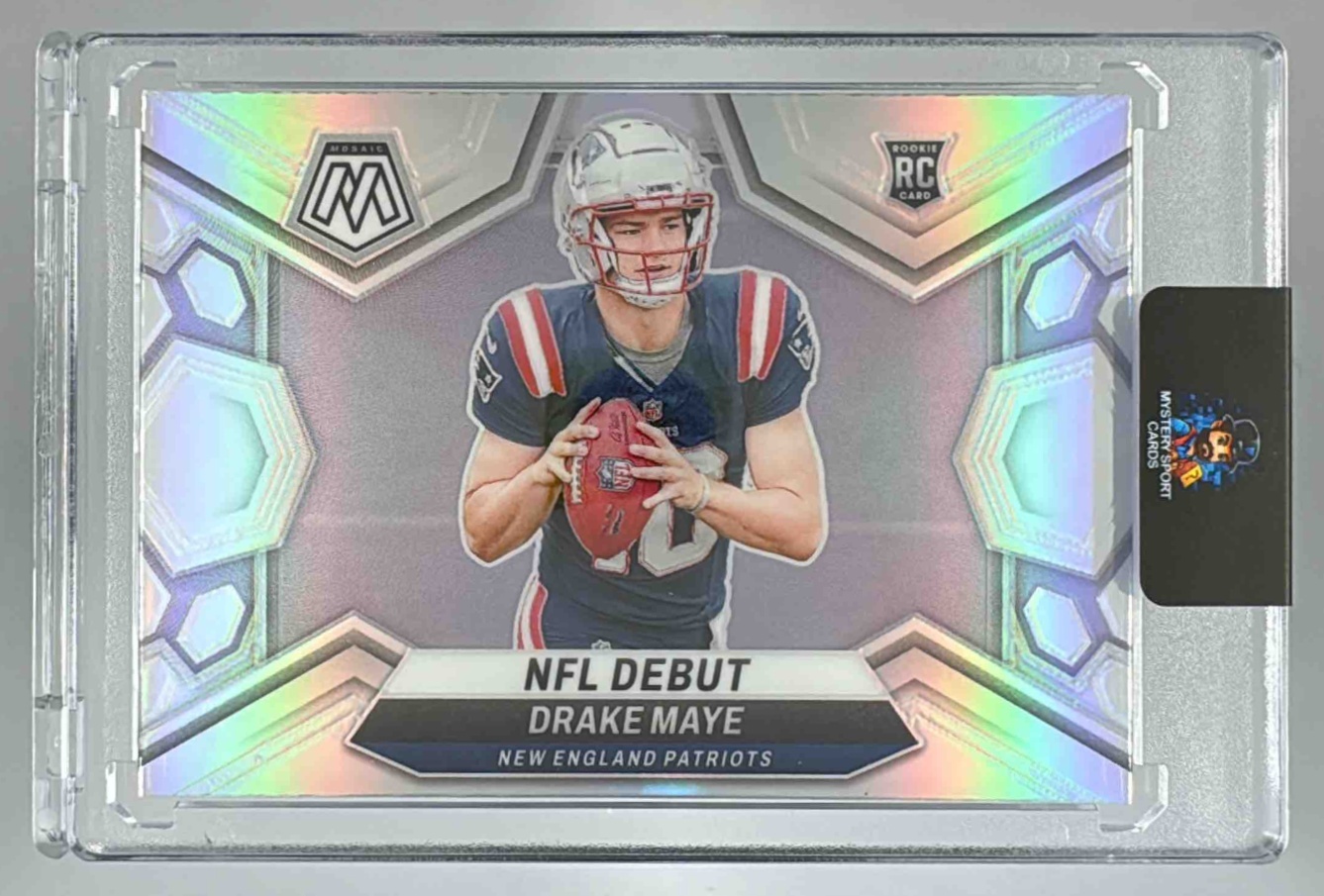 Card image for 2024 Panini Football Mosaic Drake Maye #273 RC NFL Debut New England Patriots