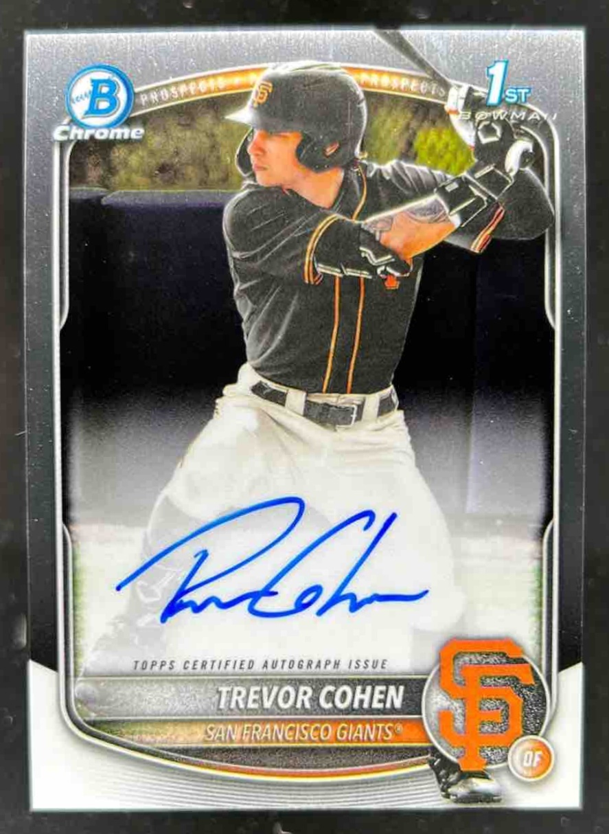 Card image for Trevor Cohen 2025 Bowman Draft Chrome Prospect Auto