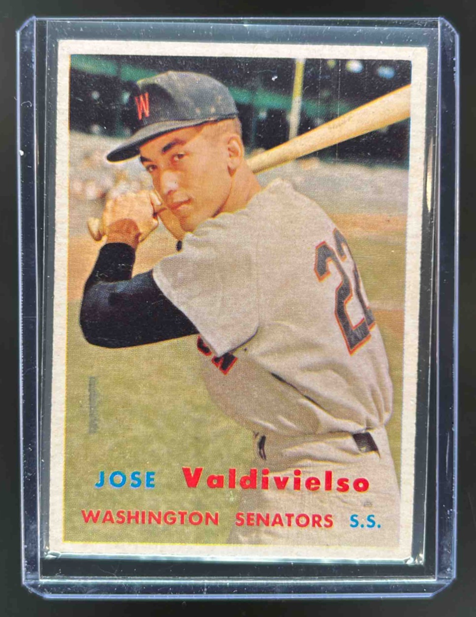 Card image for 1957 TOPPS JOSE VALDIVIELSO #246 WASHINGTON SENATORS