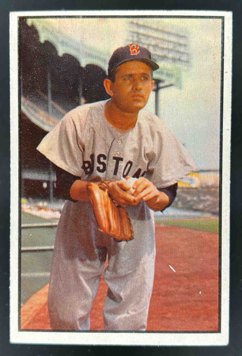 Card image for 1953 BOWMAN BASEBALL COLOR MEL PARNELL #66 BOSTON RED SOX