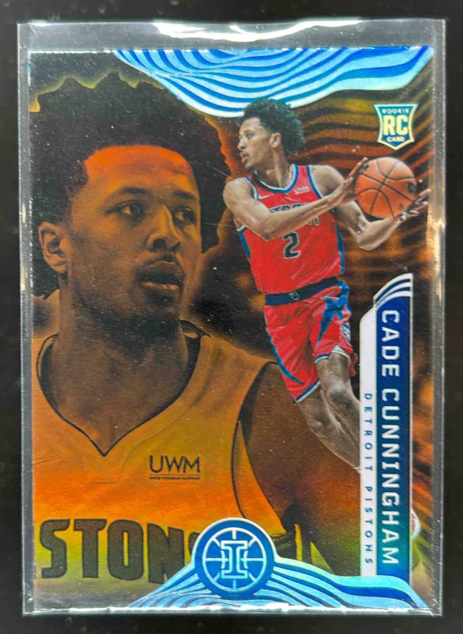 Card image for 2021-22 PANINI ILLUSIONS CADE CUNNINGHAM #151 ORANGE RC DETROIT PISTONS