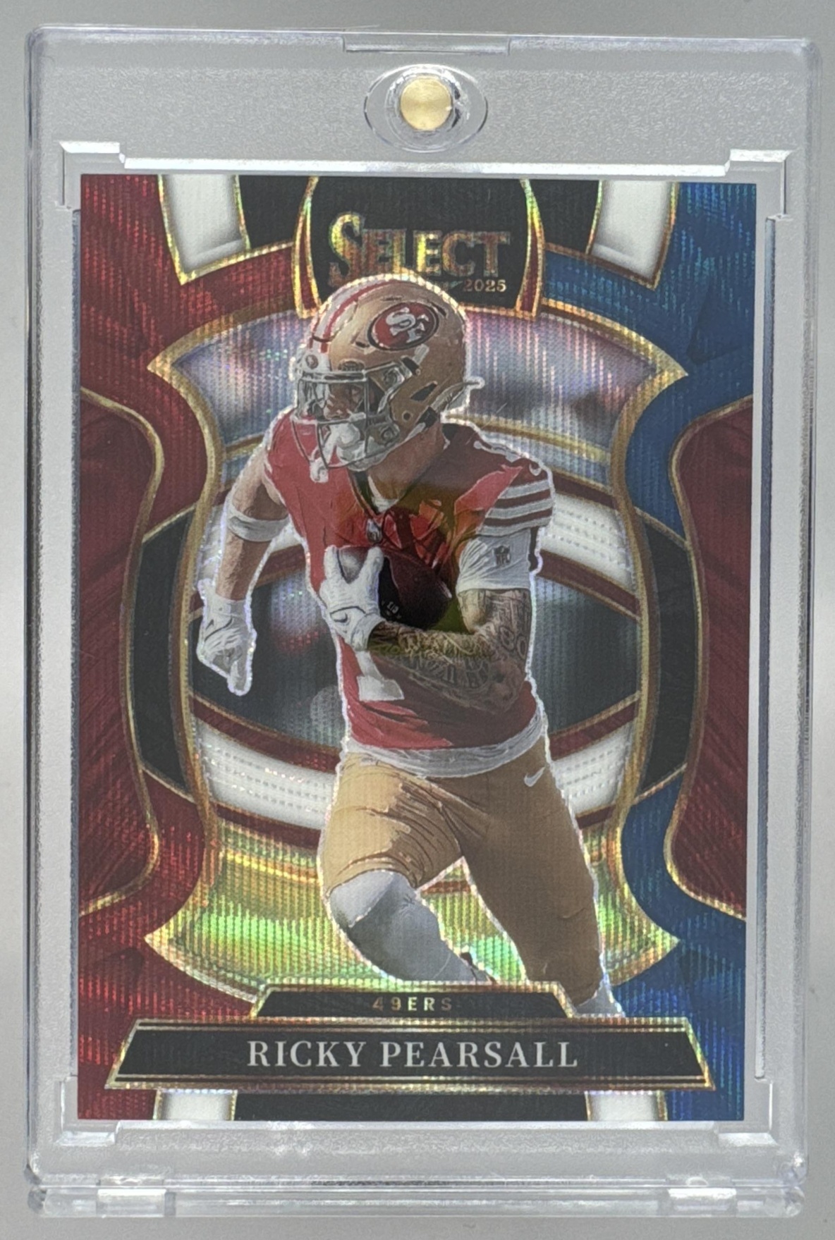 Card image for 2025 Panini Select Ricky Pearsall Concourse Tri-Color Prizm /399 #16 49ers