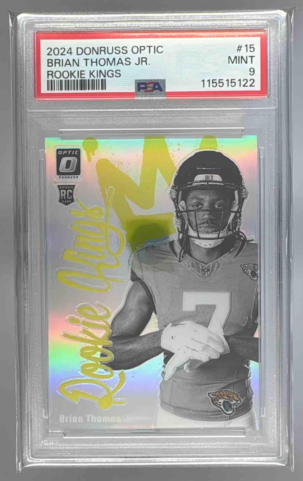 Card image for 2024 Panini Donruss Optic Brian Thomas Jr. Rookie Kings #15 RC Jaguars