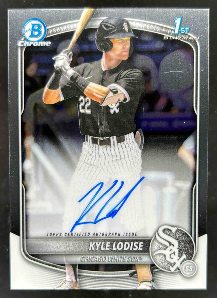 Card image for Kyle Lodise 2025 Bowman Draft Chrome Prospect Auto