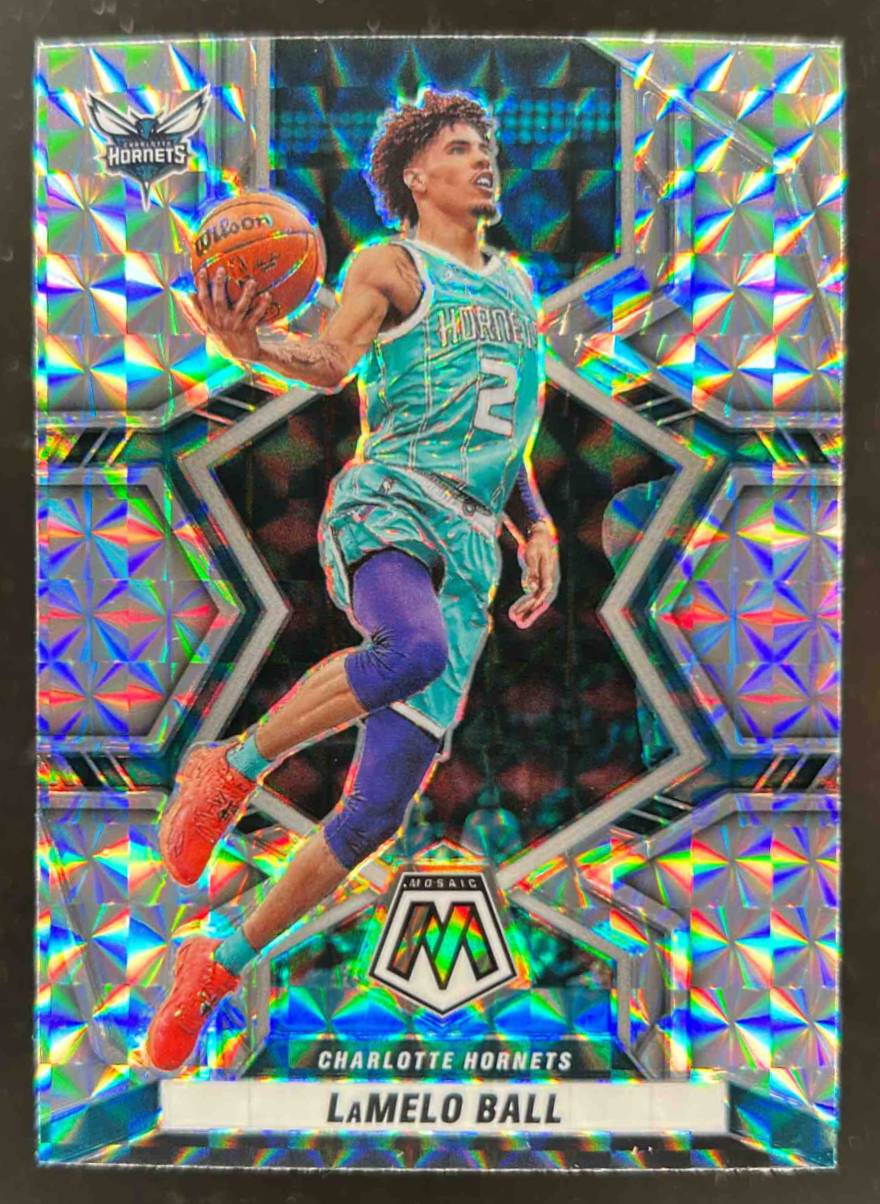 Card image for 2021-22 PANINI MOSAIC LAMELO BALL #25 CHARLOTTE HORNETS