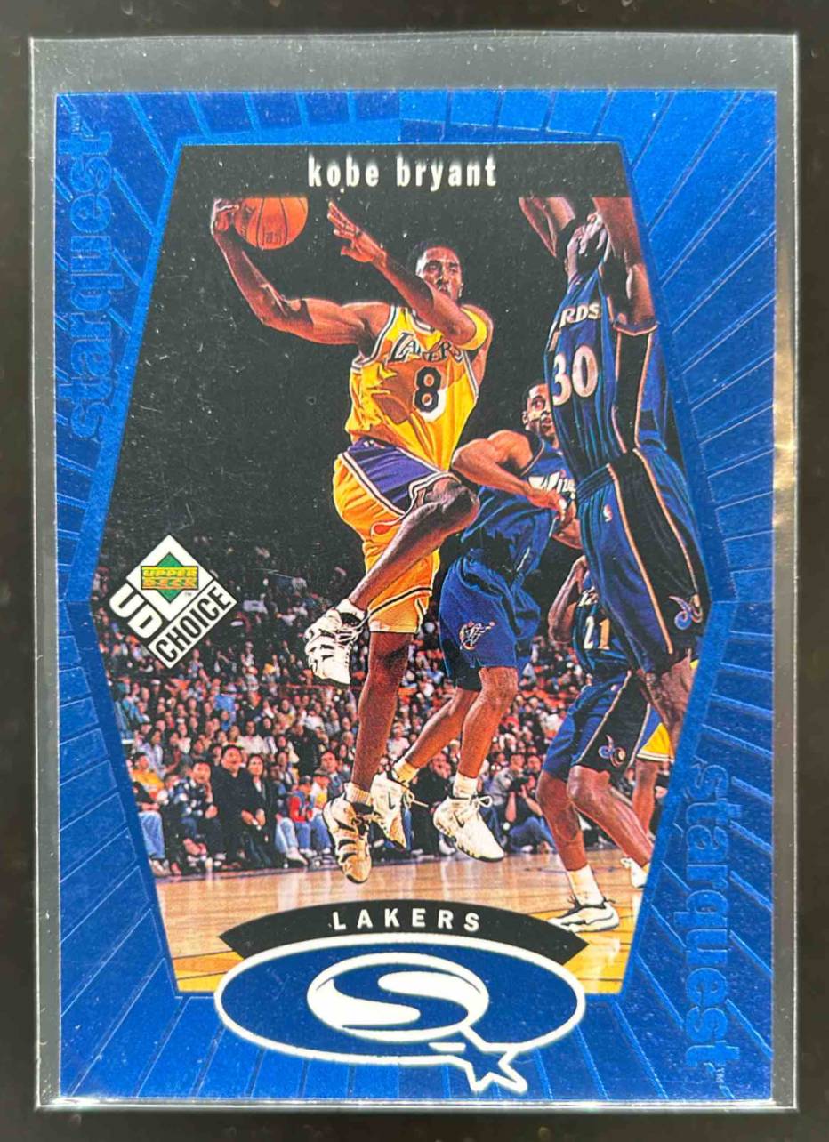 Card image for 1998-99 UPPER DECK CHOICE KOBE BRYANT STARQUEST BLUE #SQ13 LOS ANGELES LAKERS