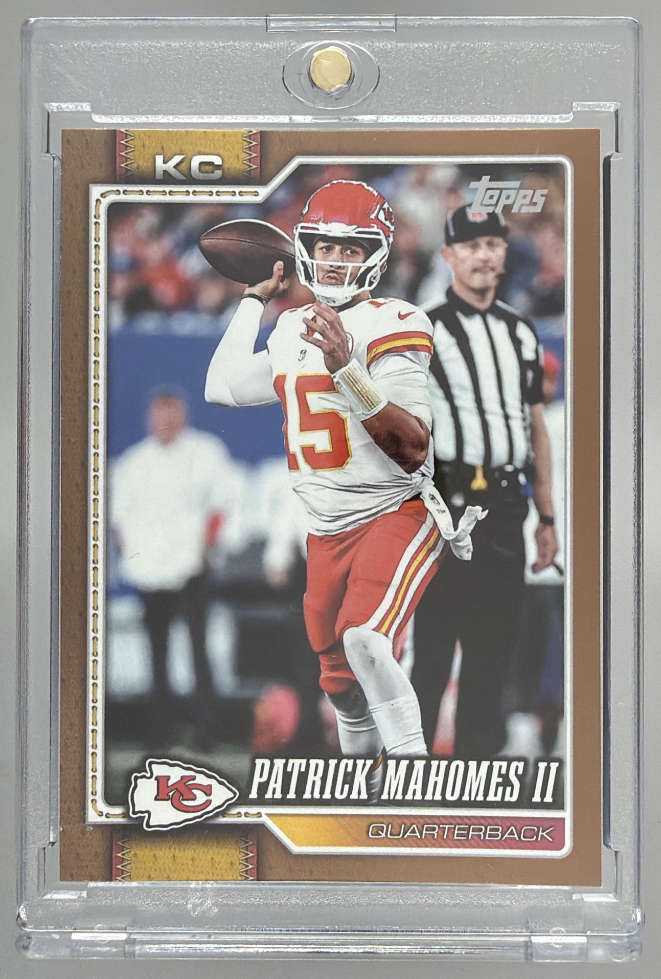 Card image for 2026 Topps Football Patrick Mahomes II Gold /2026 #97 Kansas City Chiefs