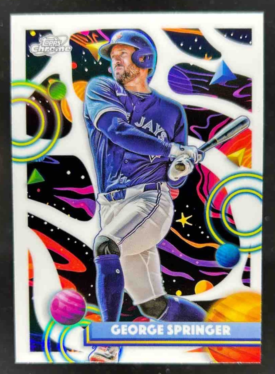 Card image for George Springer 2025 Topps Cosmic Chrome White Hole Refractor