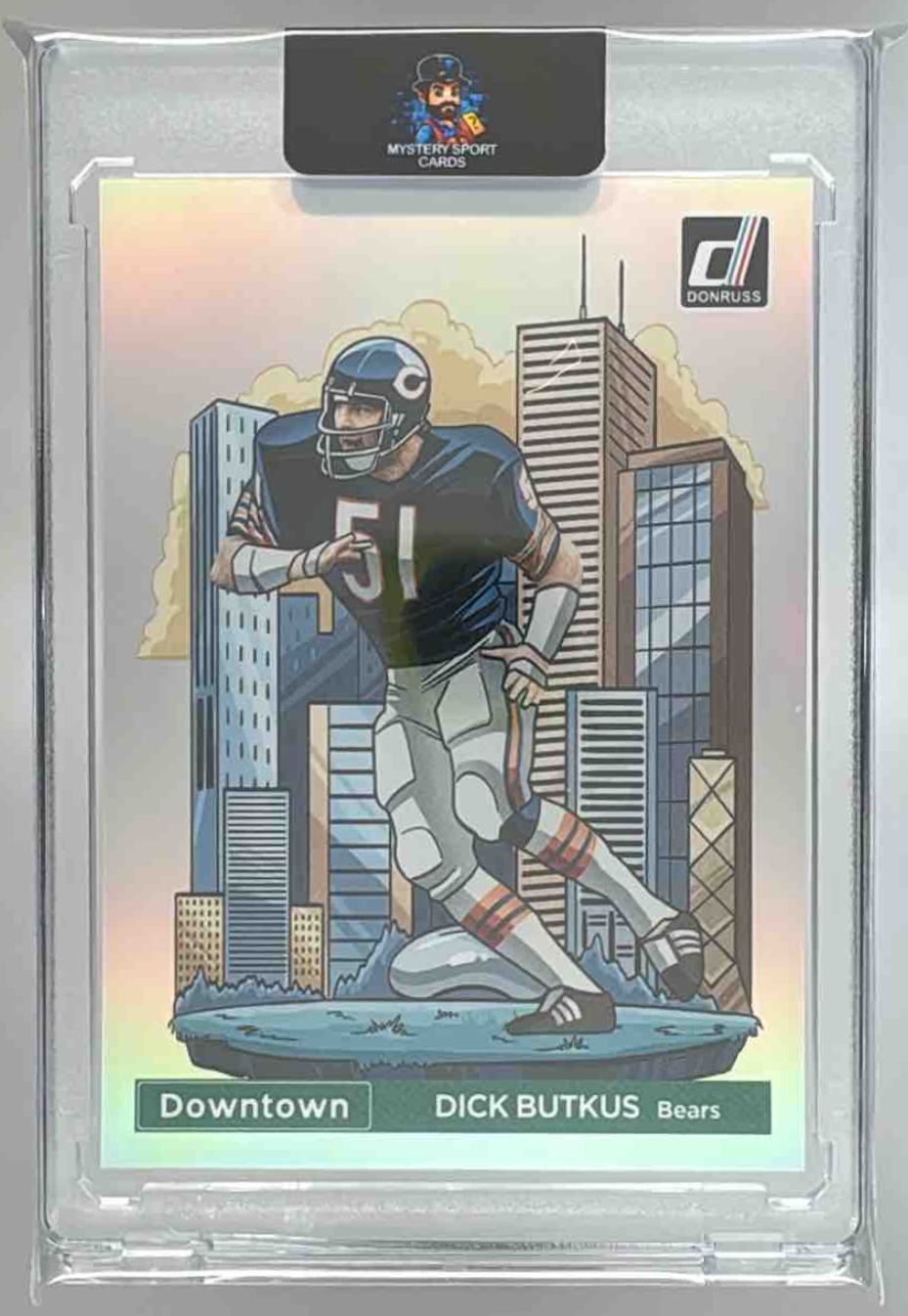 Card image for 2024 Panini Football Donruss Dick Butkus Downtown! SSP #9 Chicago Bears