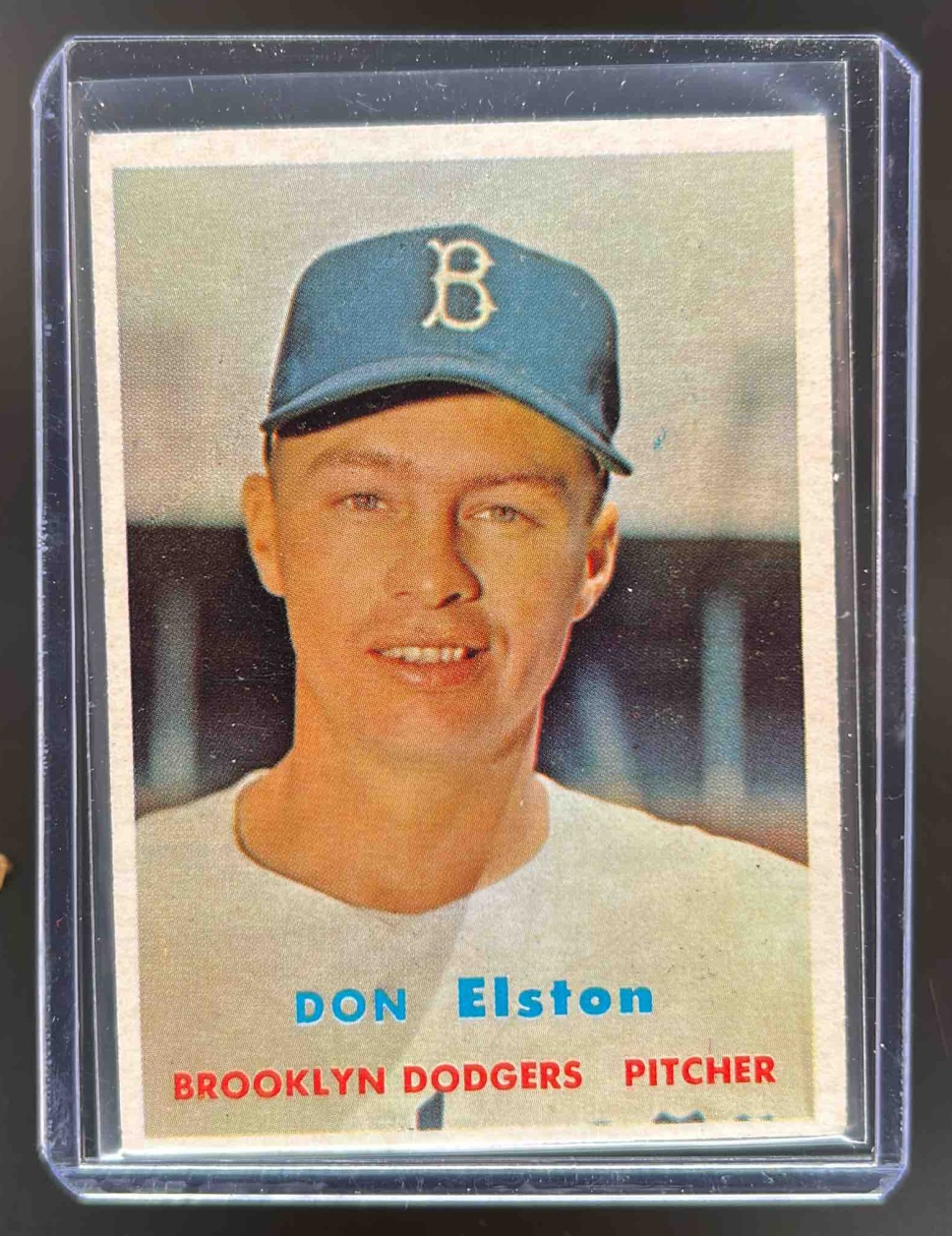 Card image for 1957 TOPPS DON ELSTON #376 RC ROOKIE BROOKLYN DODGERS
