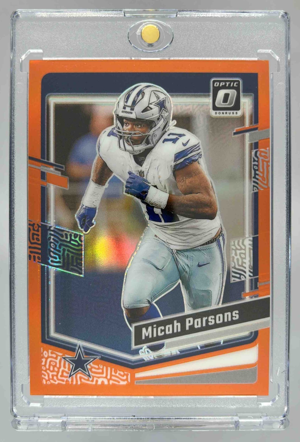 Card image for 2023 Panini Donruss Optic Micah Parsons Orange Prizm /249 #50 Cowboys