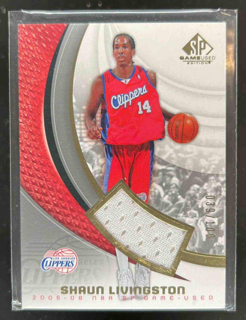 Card image for 2005-06 SP GAME USED SHAUN LIVINGSTON JERSEYS /100 #43-J LOS ANGELES CLIPPERS