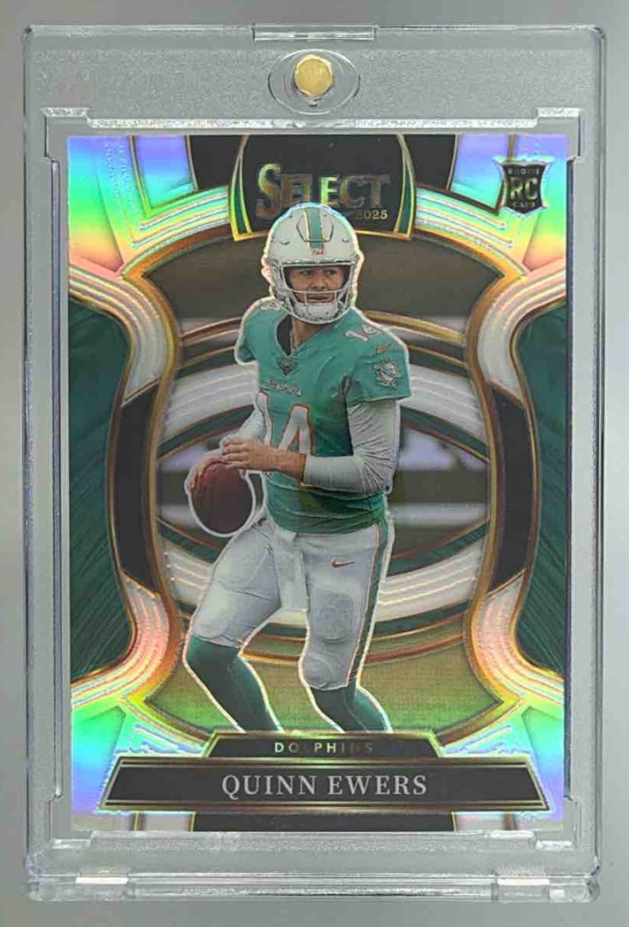 Card image for 2025 Panini Football Select Quinn Ewers Concourse #82 RC Miami Dolphins