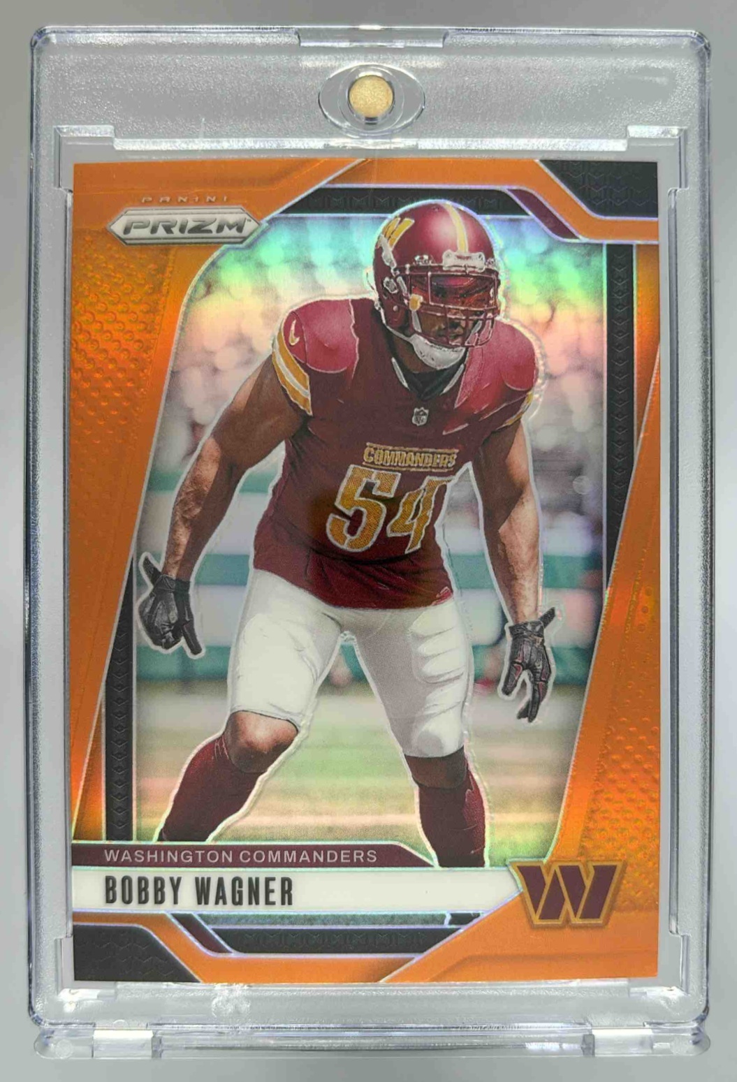 Card image for 2024 Panini Football Prizm Bobby Wagner Orange /249 #293 Washington Commanders