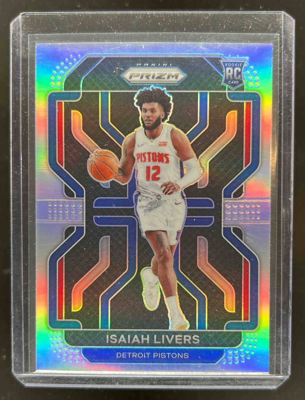 Card image for 2021-22 PANINI PRIZM ISAIAH LIVERS #296 SILVER RC ROOKIE DETROIT PISTONS