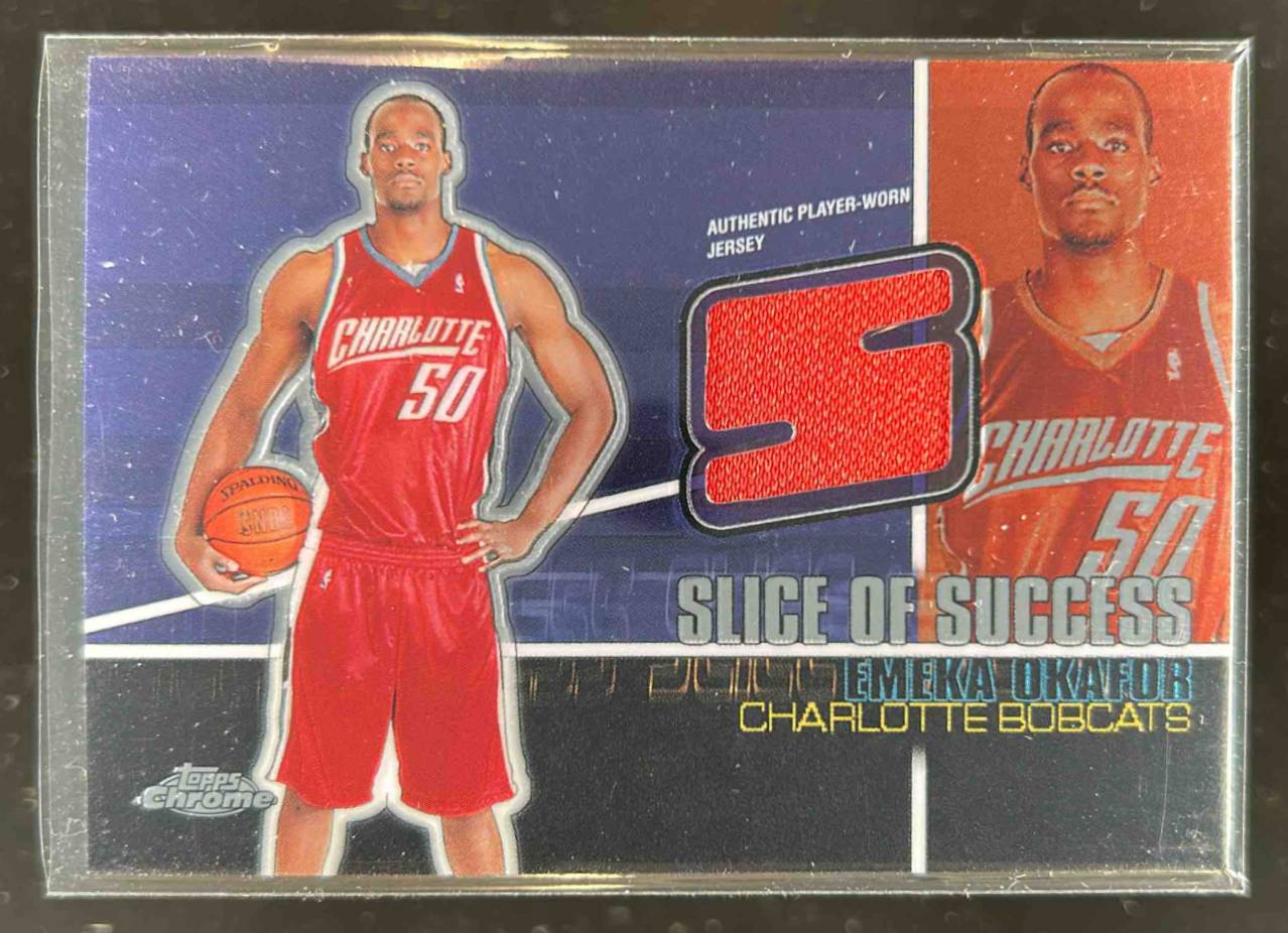 Card image for 2004-05 TOPPS CHROME EMEKA OKAFOR SLICE OF SUCCESS /1000 #SS-EO RC ROOKIE JERSEY