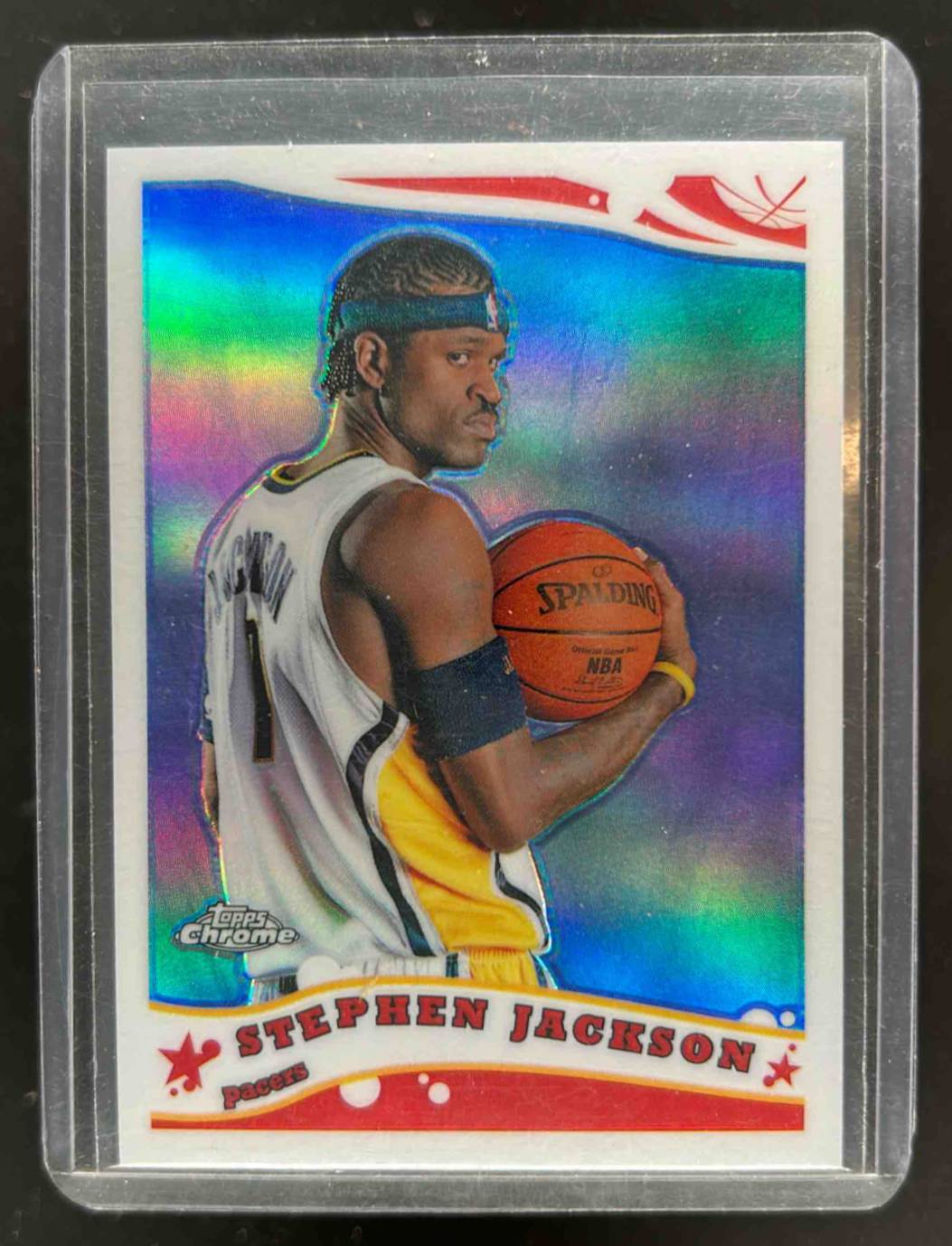 Card image for 2005-06 TOPPS CHROME STEPHEN JACKSON REFRACTOR /999 #111 INDIANA PACERS