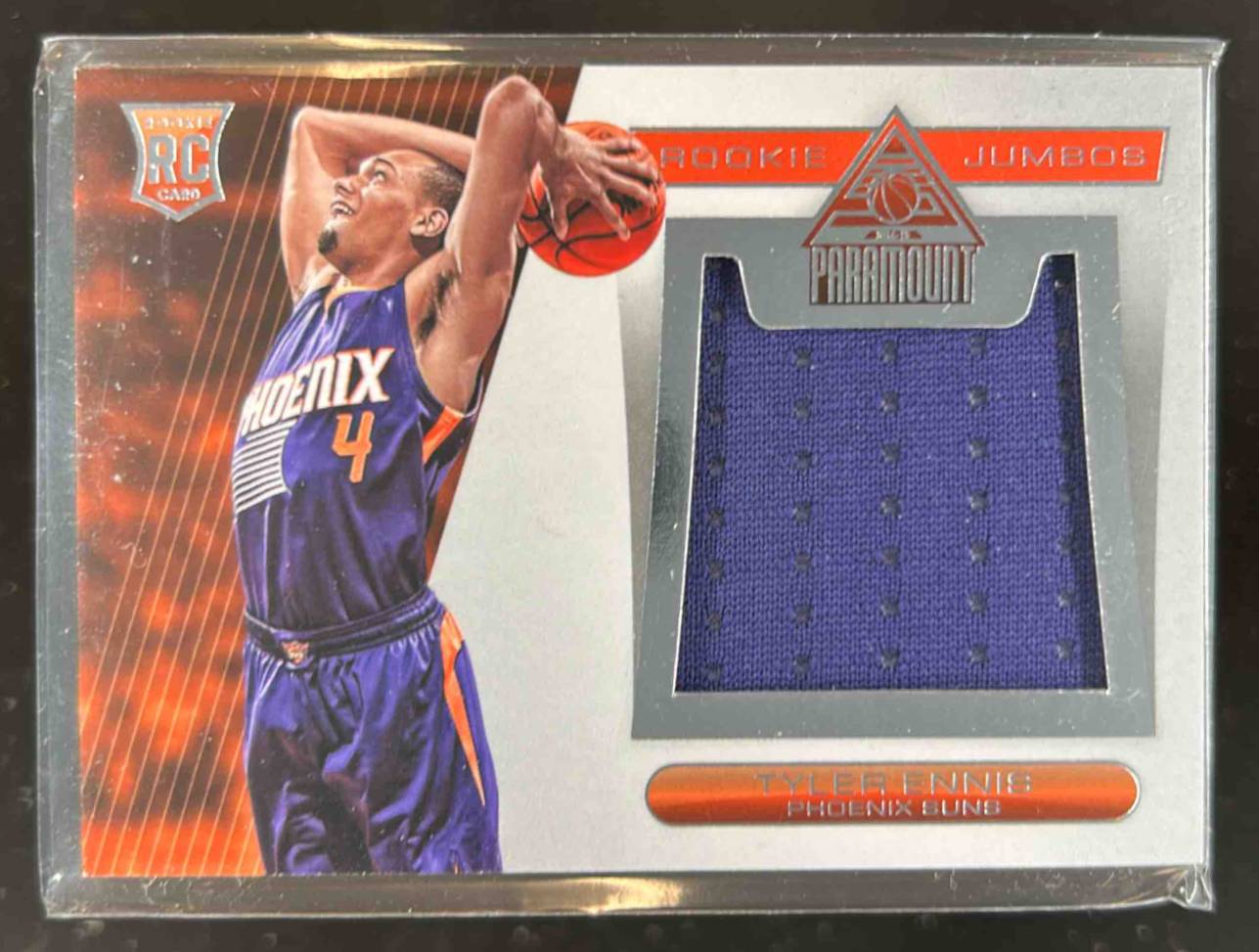 Card image for 2014-15 Panini Paramount Tyler Ennis Rookie Jumbo Jerseys /49 #26 RC Rookie