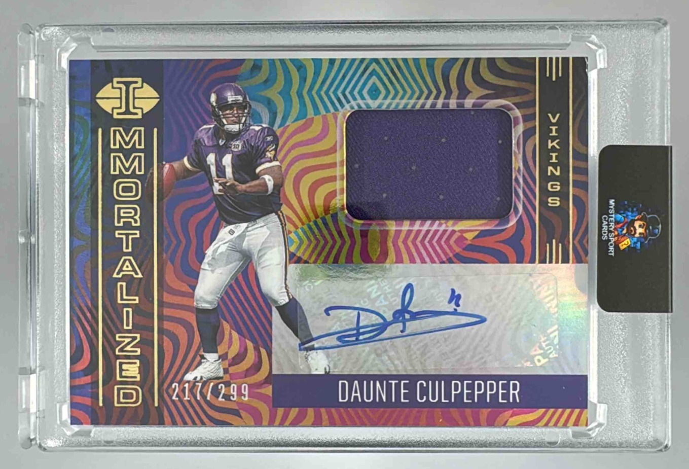 Card image for 2021 Panini Illusions Daunte Culpepper Immortalized Jersey Auto /299 #IJ-DC Vikings